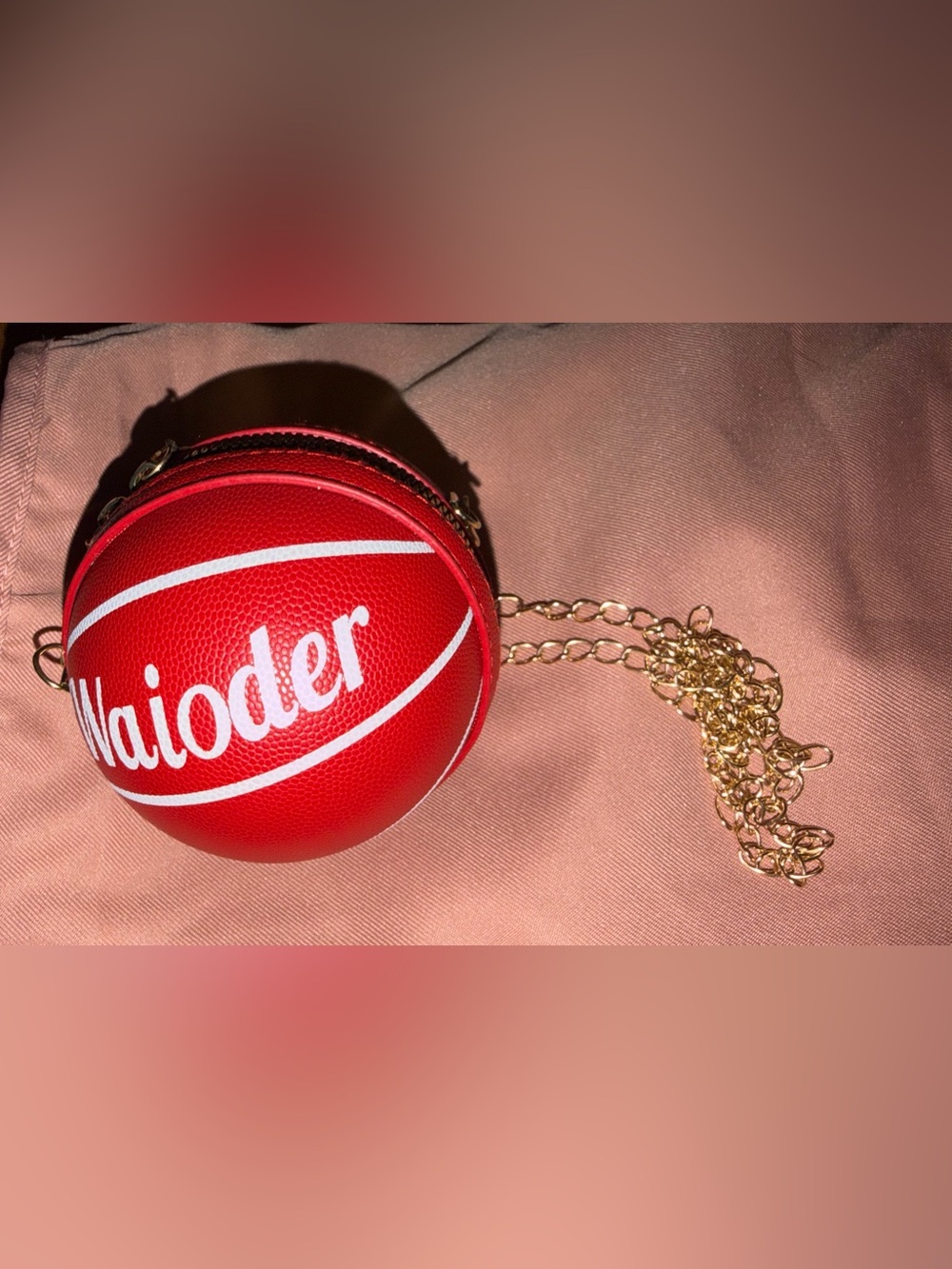 Waioder Basketball Shaped Crossbody Bag